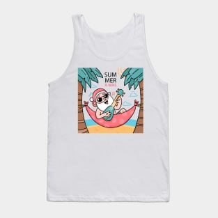 Summer X mas Santa Claus Tank Top